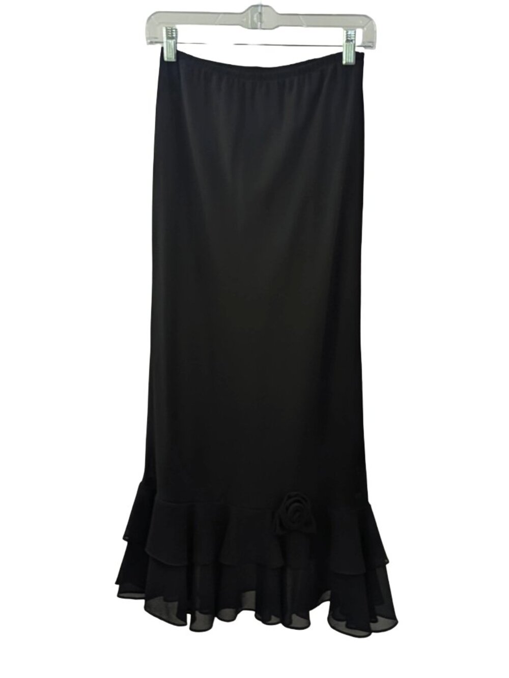 MSK Vintage Black Flower Skirt